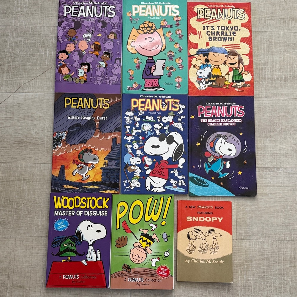Snoopy & Peanuts Graphic Novel Book Bundle Lot of 9- Great Deal